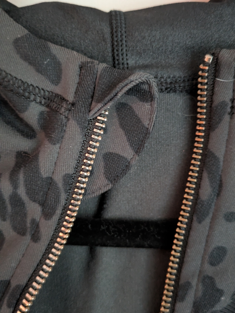 lululemon athletica Black and Charcoal Leopard Zip-Up Hoodie - Picture 6 of 7